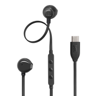 JBL Tune 305C USB - Black - Wired Hi-Res Earbud Headphones - Hero